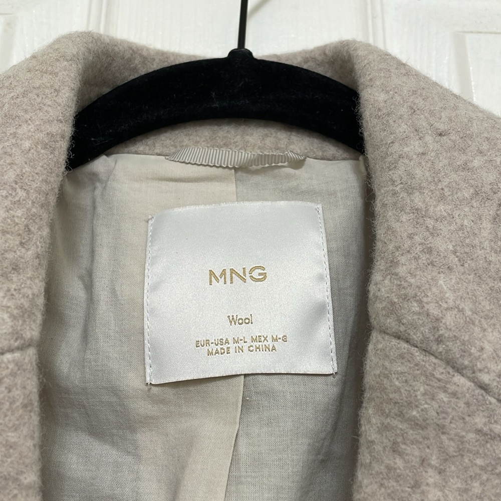 NWT MANGO Oversized 100% Wool Coat - Picture 7 of 11